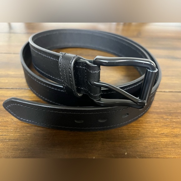 Genuine Dickies Men’s Black Leather Work Belt - Size: 46–48 - Picture 1 of 8